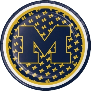 Pack of 96 University of Michigan Logo Disposable Party Luncheon Plate 6.75 - All