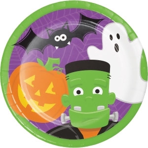 Pack of 96 Green Halloween Characters Disposable Party Luncheon Plate 8.75 - All