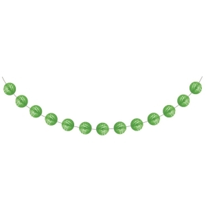 Club Pack of 12 Fresh Lime Green Mini Hanging Honeycomb Decorative Garland 9' - All
