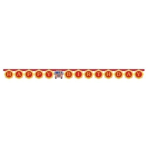 Club Pack of 12 Yellow and Red Letters Printed Jointed Banner 10.5 - All