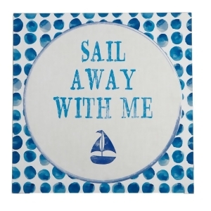 Set of 3 Blue and Gray Sail Away with Me Designed Wall Decor 7.87 - All