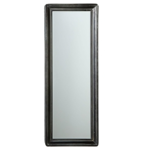 43 Distressed Black Beaded Edge Traditional Rectangular Wall Mirror - All