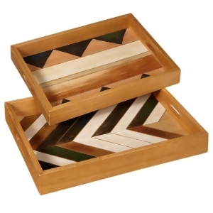 Set of 2 Black Brown and White Wooden Watercolor Easel Tray - All