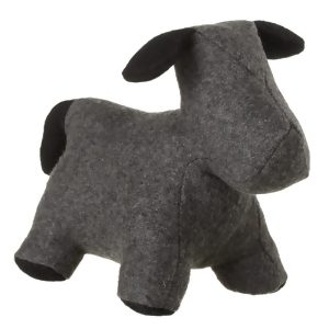 Set of 2 Gray with Black Ears Felt Puppy Dog Door Stoppers 10.5 - All