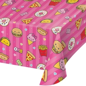 Pack of 6 Pink and Yellow Pop Art Pattern Junk Food Fun Table Cover 16 - All