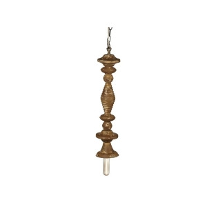 Set of 2 Brown Distressed Traditional Designed Finial Pendant 21 - All