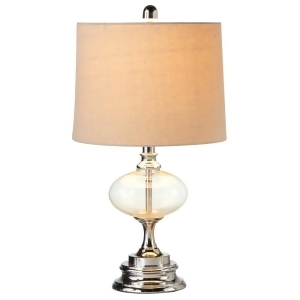 Set of 2 Silver Gold and Brown Table Lamp with Clear Glossy Orb 22.5 - All