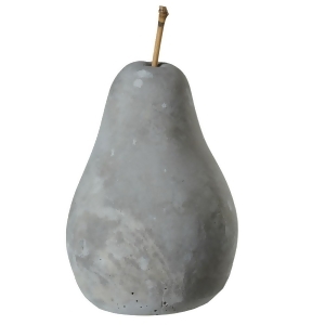 Set of 6 Gray Large Cement Rustic Style Natural Finished Pear Decor 6 - All