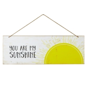Pack of 2 Off-White and Black You Are My Sunshine Quoted Wall Sign with Rope 26 - All