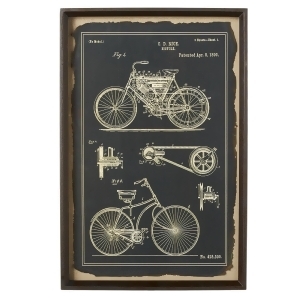 Set of 2 Black and Yellow Framed Bicycle Wall Decor with Glass 27 - All