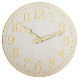 28 Yellow and White Classic Designed Decorative Analog Wall Clock - All