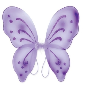 Club Pack of 12 Purple Elegant Wings Party Armbands - All