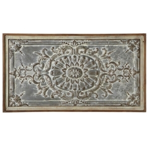 Brown and Gray Metallic Decorative Framed Distressed Medallion Wall decor 39.3 - All