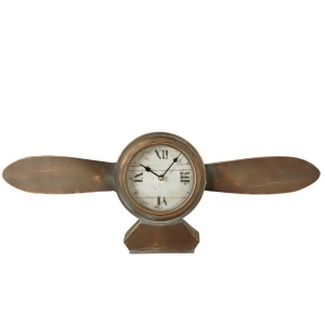 24 Distressed Brown Nautical Themed Longshore Tides Propeller Desk Clock - All