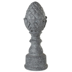 16 Dark Gray Weathered Artichoke Finial Decorative Table Top Statue - All