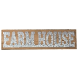 41 Wooden Brown and Metalic Silver Galvanized Farm House Wall Decor - All