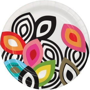 Club Pack of 120 Multicolored Disposable Round Plastic Party Snack Plates 7 - All
