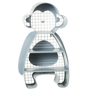 28.375 Silver Metallic Monkey Decorative Wall Mounted Decor Cubby - All