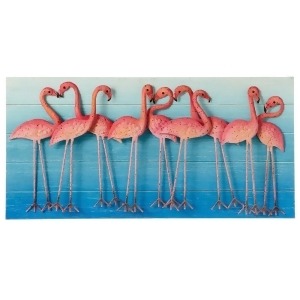 Blue and Pink Wooden Decorative Multi-layer Flamingo Wall Decor 36 - All