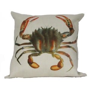 18 Antique Sea Inspired Crab Decorative Accent Throw Pillow Cover with Insert - All