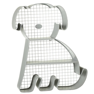 28 Off White Decorative Grid Pattern Dog Shaped Table-top Display Wall Cubby - All