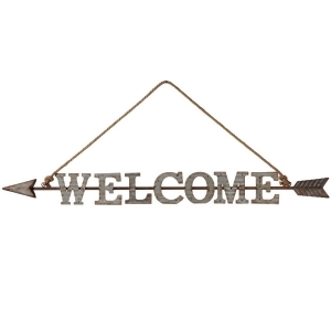 Set of 6 Rusted Brown Arrow Welcome Sign with Distressed Finish 42 - All