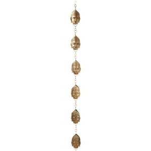 Set of 2 Gold Antique Style Buddha Face Decorative Rain Chain 62 - All