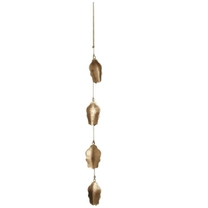 Set of 4 Golden Antique Style Buddha Face Bells Hanging Decor 42 - All