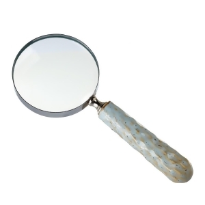 Set of 2 Light Blue Ceramic Traditional Embossed Handle Magnifying Glass 10 - All
