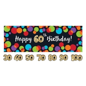 Pack of 6 Black and Red Balloon Birthday Giant Party Banner with 11.5 - All