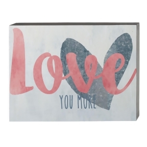 Pack of 3 Gray and Red Love You More Valentine Designed Wall Decor 10.37 - All
