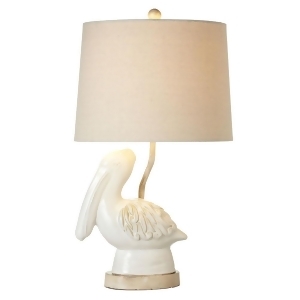 22 Ivory and Pale Brown Decorative Pelican Accent Lamp 60 Watts Maximum - All