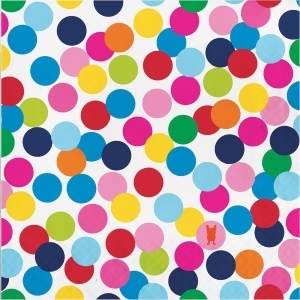 Club Pack of 240 Multicolored Polka Dots Disposable Luncheon Party Napkins 6.5 - All