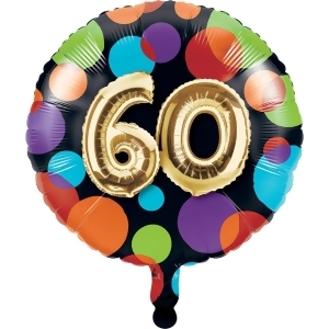 Club Pack of 10 Multicolor Birthday Milestone Celebrations Metallic Balloon 7.8 - All