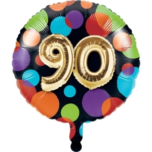 Club Pack of 10 Multicolor Birthday Milestone Celebrations Metallic Balloon 7.8 - All