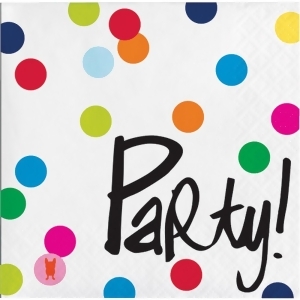 Club Pack of 240 Multicolored Polka Dots 3-Ply Disposable Beverage Party Napkins 5 - All