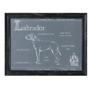 Set of 2 Gray and White Framed Labrador Rectangular Wall Decor with Glass 17 - All
