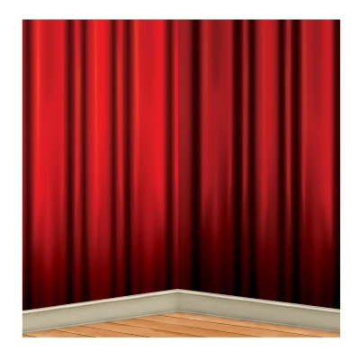 Set of 6 Red Hollywood Awards Night Curtain Backdrops 4' x 30' 