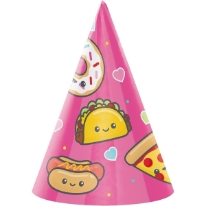 Club Pack of 48 Pink and Yellow Food Fun Decorative Pop Art Child Party Hats 7 - All
