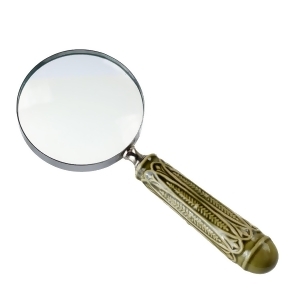 Set of 2 Green Traditional Magnifying Glass with Leaf Embossed 10 - All