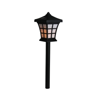 13.5 Black and White Moroccan Led Battery Operated Indoor/Outdoor Lantern - All