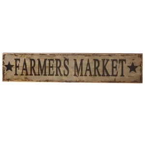 Pack of 2 Brown Distressed Finished Farm Market Wall Plaque Sign 47 - All