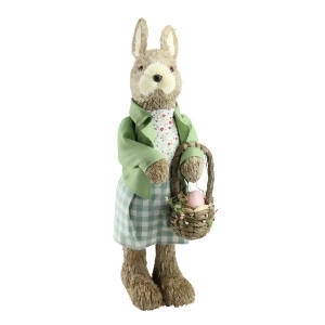 20.25 Easter Bunny Rabbit Spring Figure with Egg Basket - All