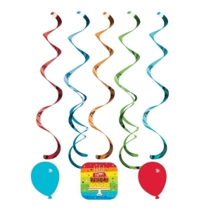Club Pack of 30 Blue and Red Assorted Hoppin Birthday Cake Dizzy Danglers 10.2 - All