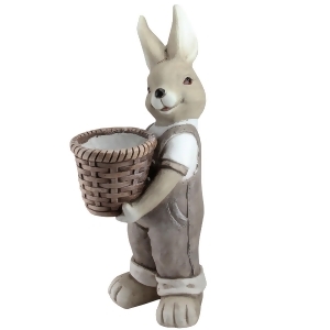 17.5 Neutral Tones Easter Boy Rabbit Indoor/Outdoor Garden Planter - All