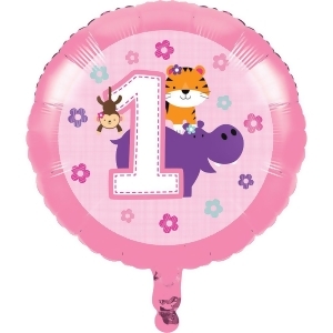 Club Pack of 10 Pink and Purple one Fun girl Metallic Balloon 8 - All