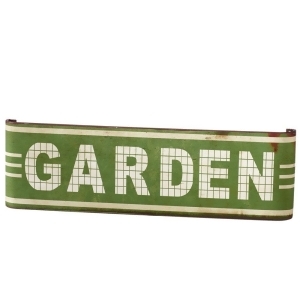 Set of 2 Green and White Vintage Curved Decorative Wall Sign 22.87 - All