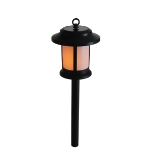 13.5 Black and White Rectangles Led Battery Operated Indoor/Outdoor Lantern - All