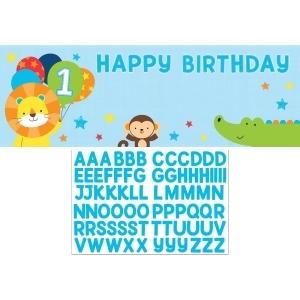 Pack of 6 Vibrantly Colored Happy Birthday Printed Giant Party Banner 11.5 - All