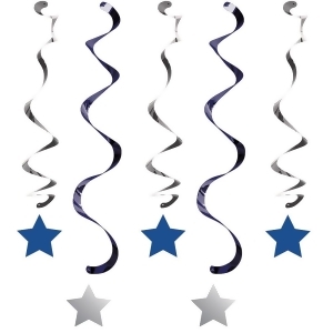Club Pack of 30 Vibrantly Colored Assorted One Little Star Boy Dizzy Dangler Hanging Party Decorations 10.2 - All